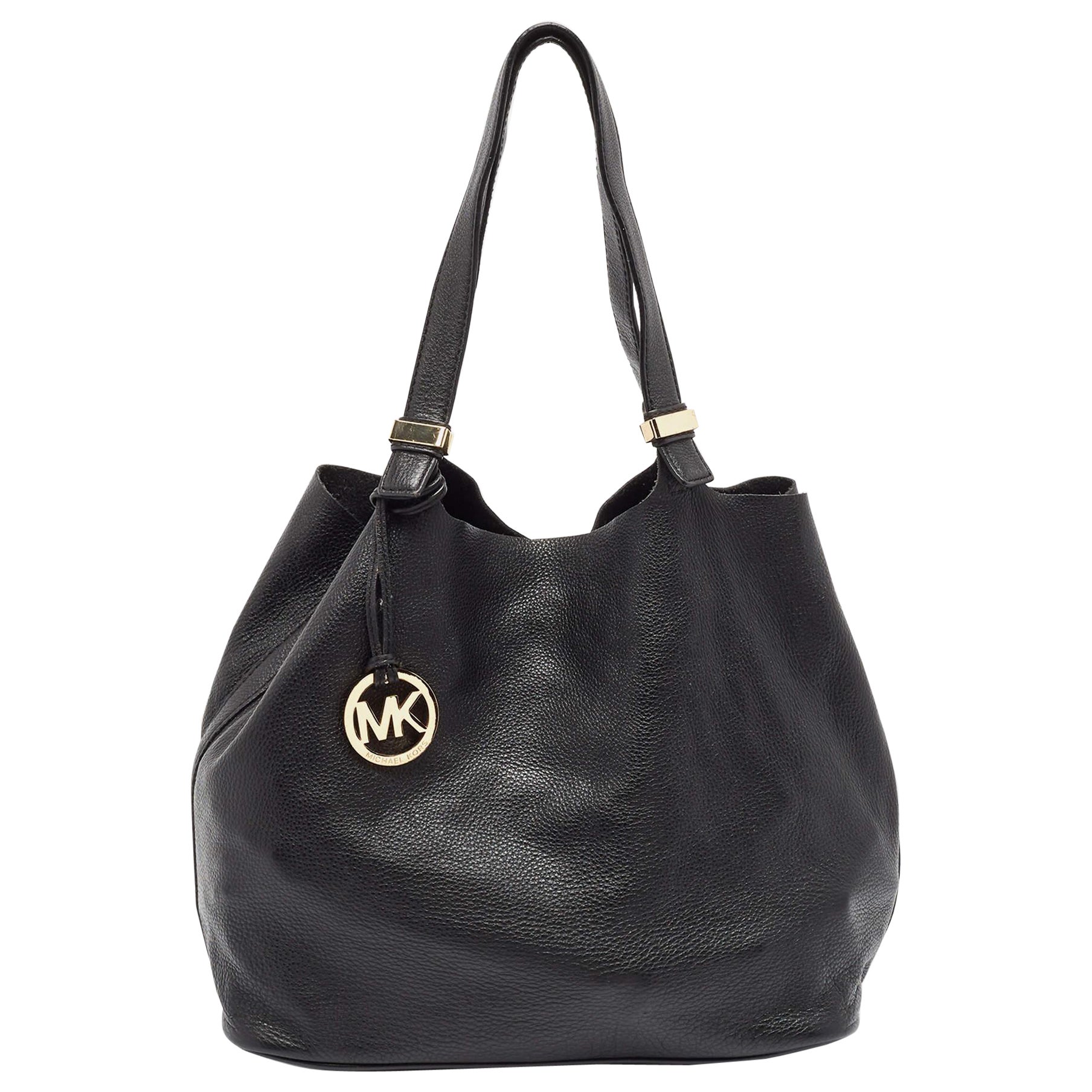 Michael Kors Black Soft Leather Colgate Tote
