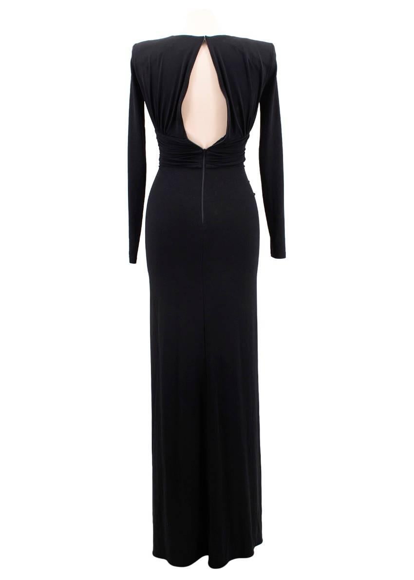 black v neck gown