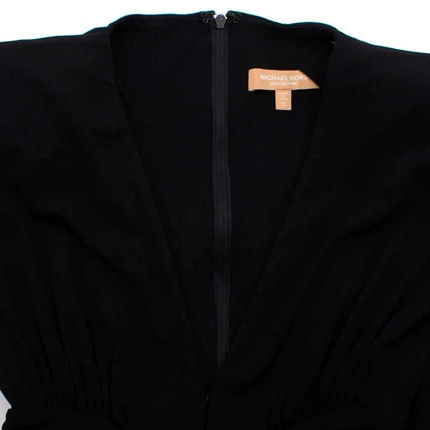 Black Michael Kors black v-neck gown US 0 For Sale
