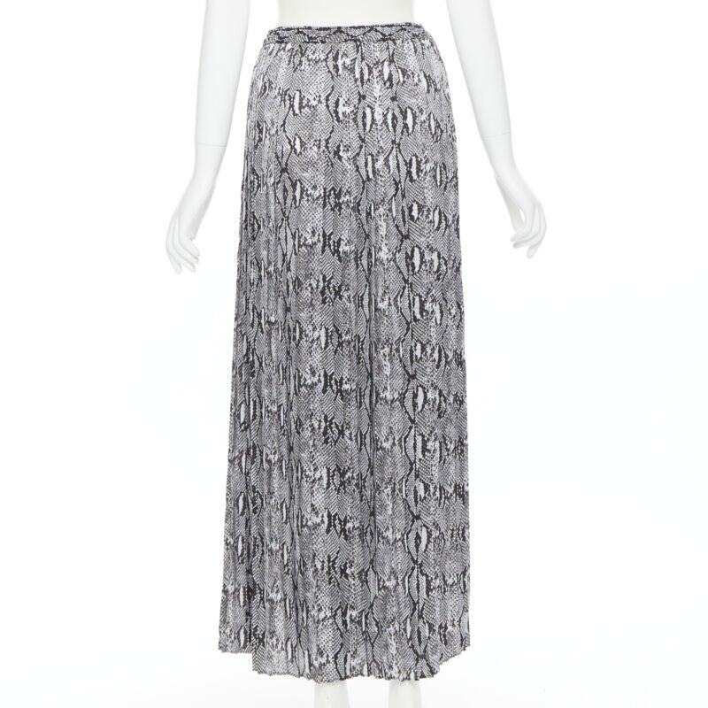 Women's MICHAEL KORS black white scaled leather print pleated midi summer skirt XS For Sale