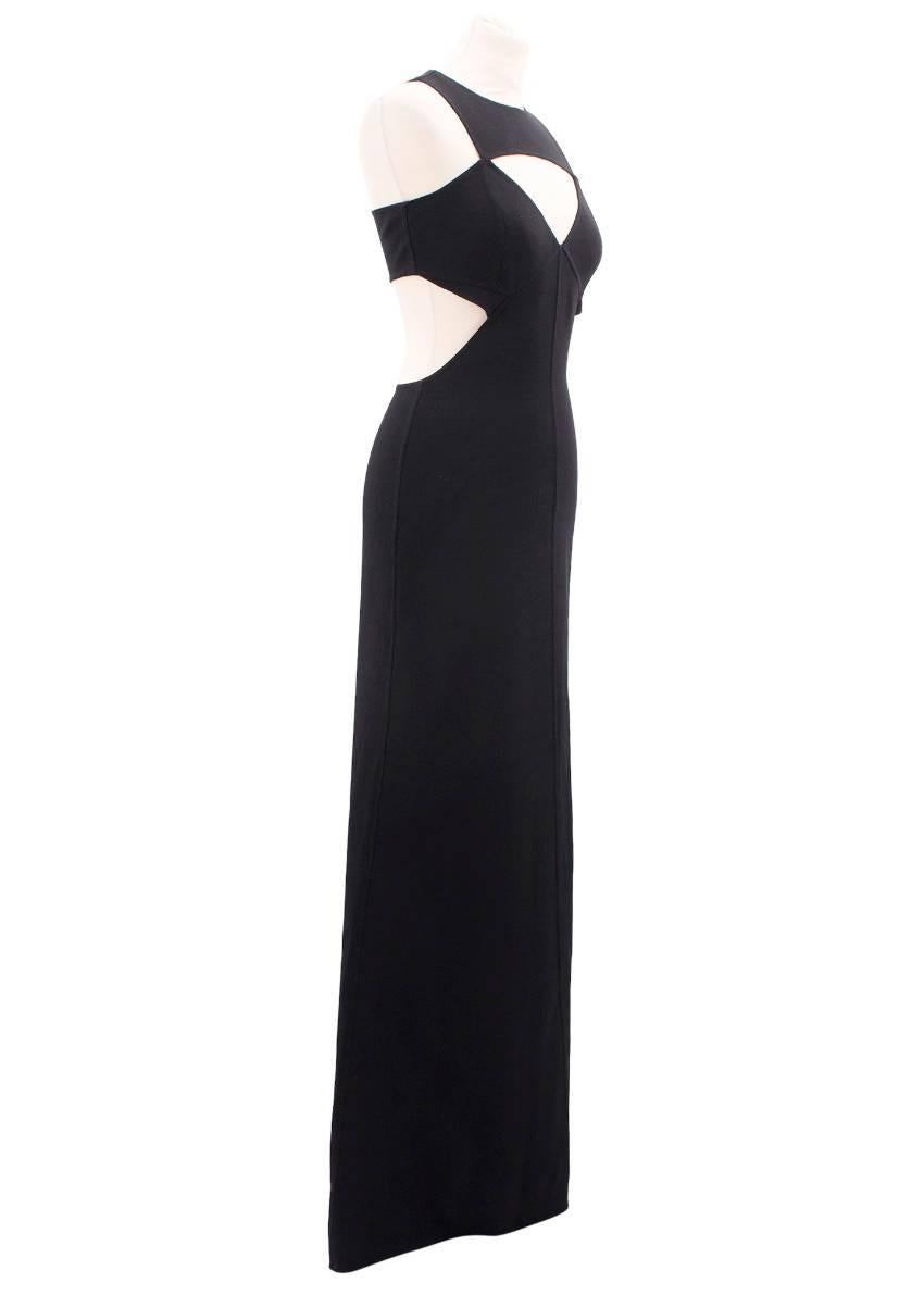 Michael Kors black wool cut-out gown US 2 For Sale 3