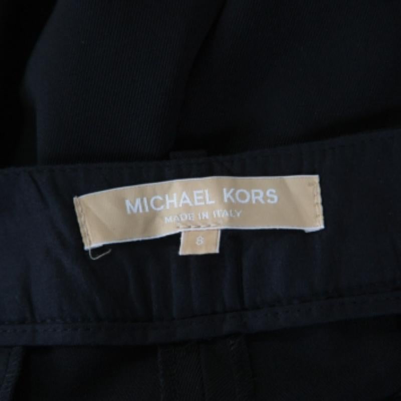 Michael Kors - Pantalon tailleur ajusté en laine noire M Pour femmes en vente