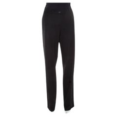 Michael Kors Black Wool Straight Fit Tailored Trousers M