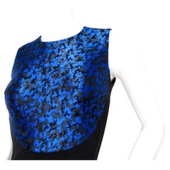 Michael Kors Blue & Black Camouflage Print Midi Dress