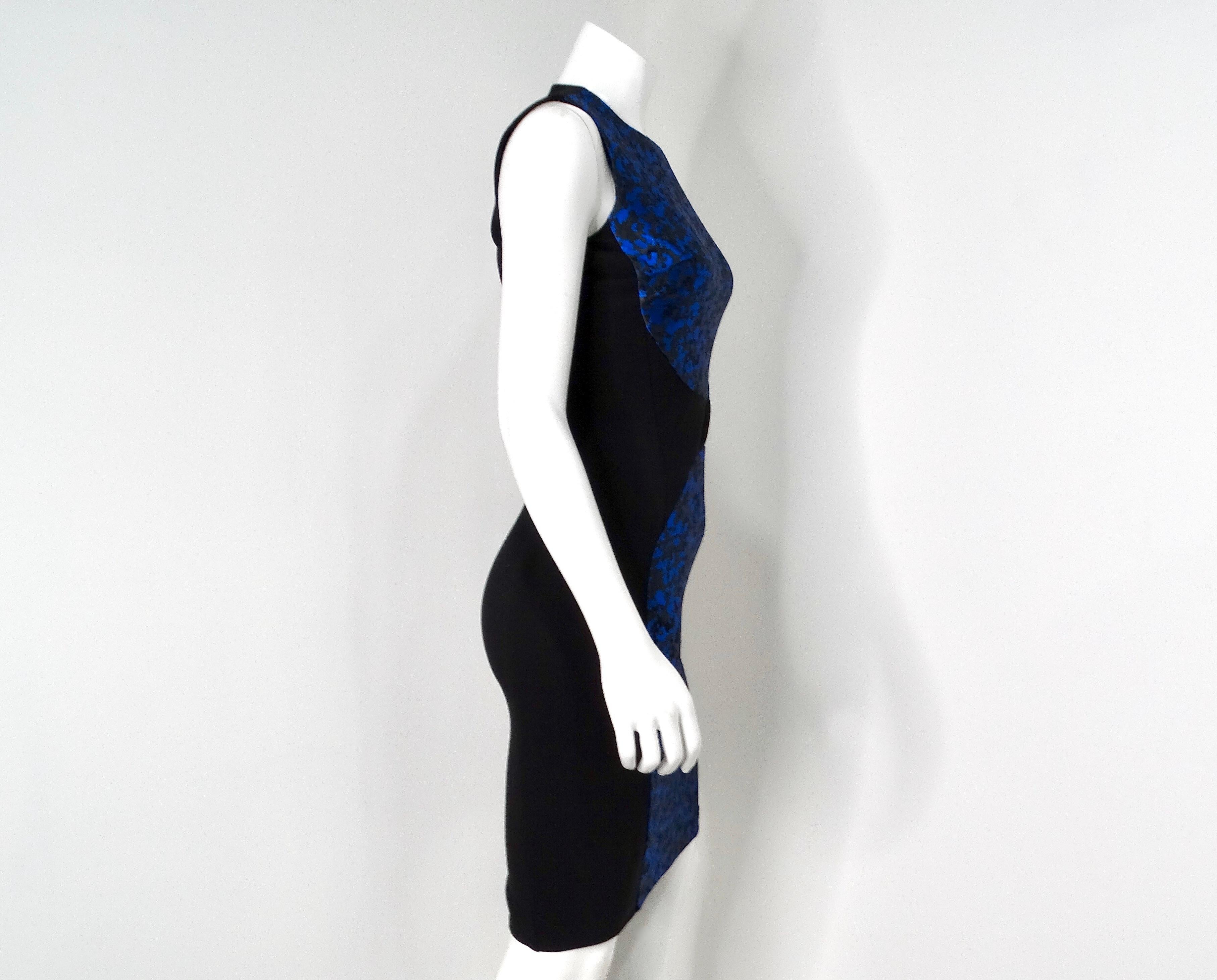Michael Kors - Vestito midi con stampa mimetica in blu e nero in vendita 1
