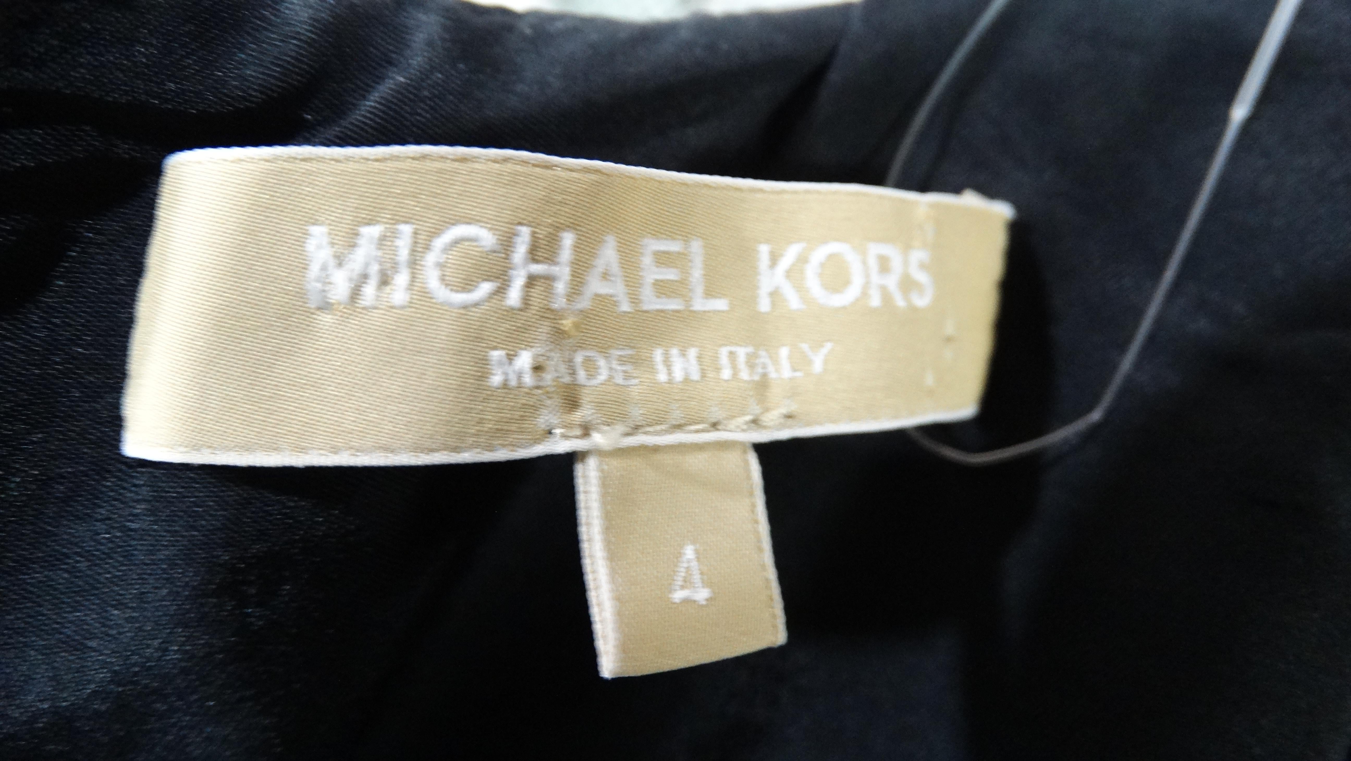 Michael Kors - Vestito midi con stampa mimetica in blu e nero in vendita 2