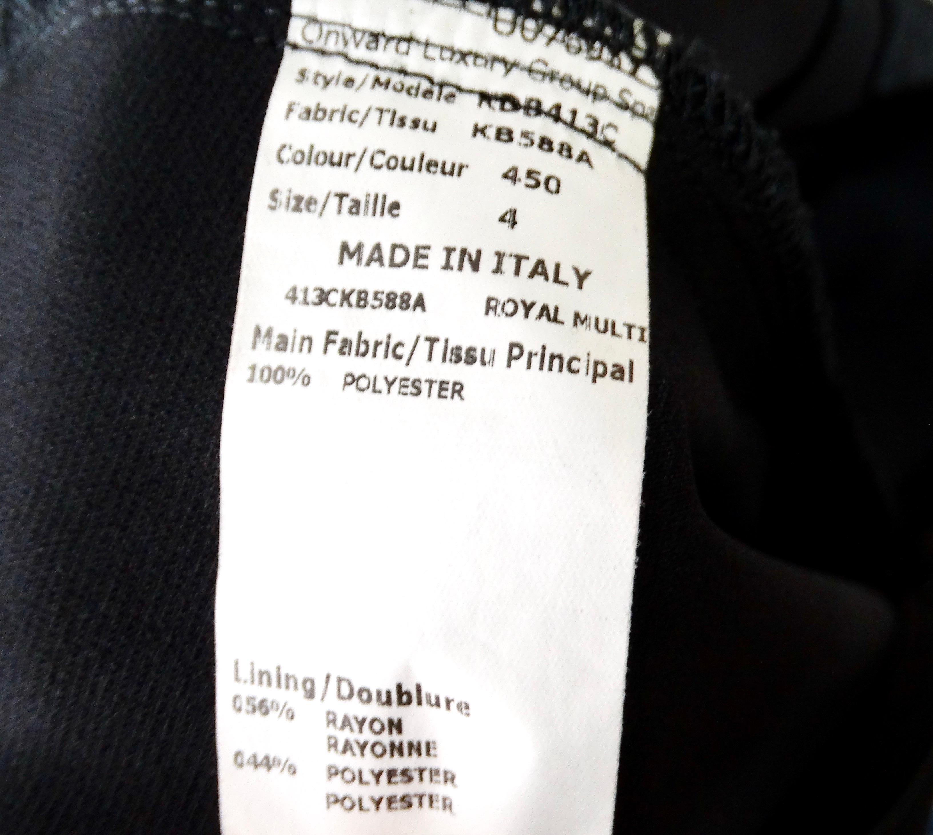 Michael Kors - Vestito midi con stampa mimetica in blu e nero in vendita 3