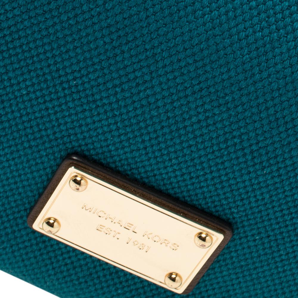 Michael Kors Blue Canvas Marina Grab Tote 1