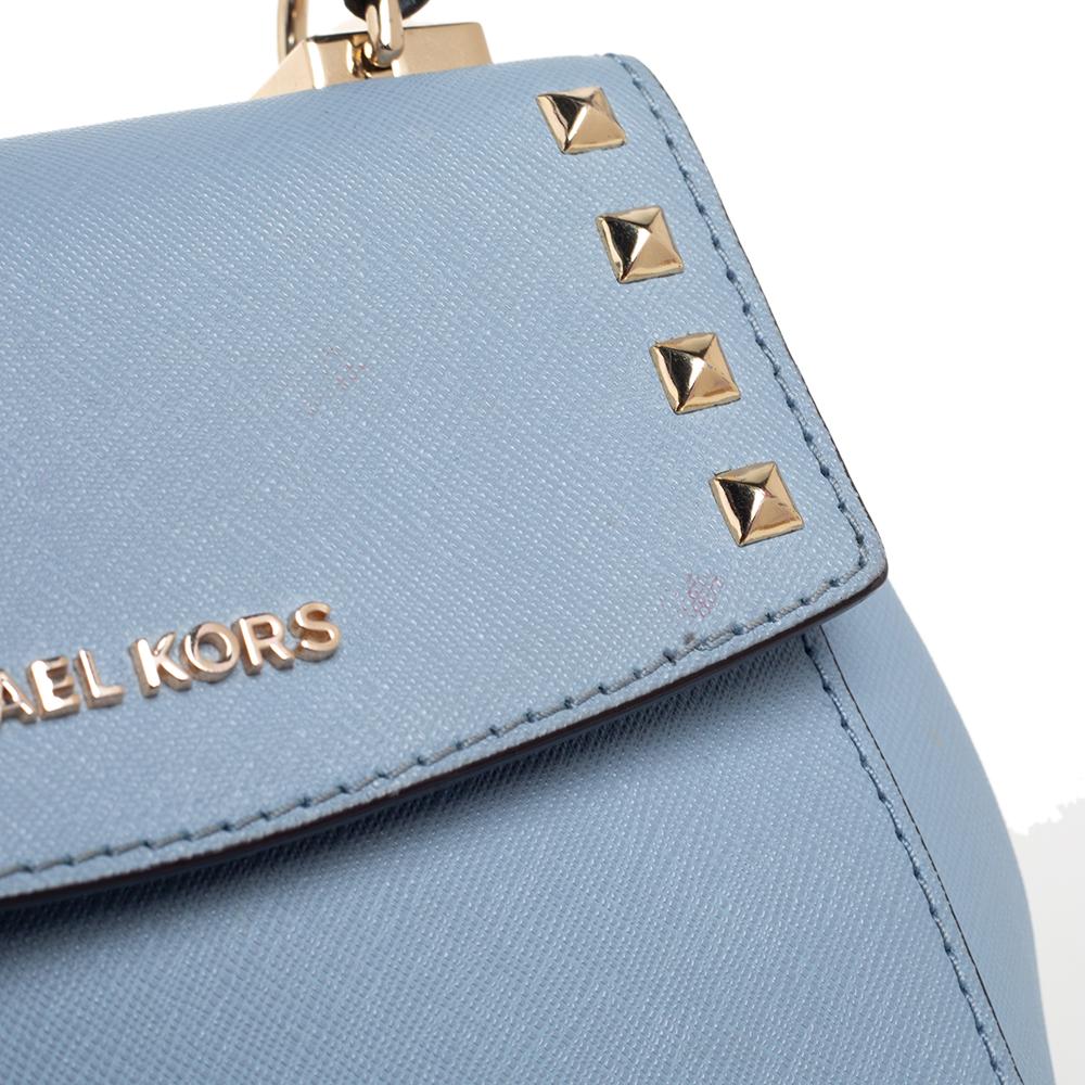 Michael Kors Blaue Mini Karla Top Handle Tasche aus Leder im Angebot bei 1stDibs michael kors tasche klein michael kors tasche blau klein michael kors tasche klein blau