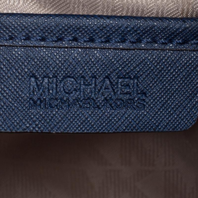 Michael Kors Blue Leather Top Handle Bag 4