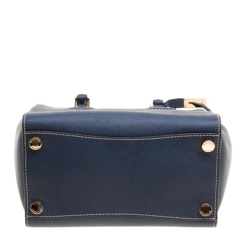 Michael Kors Blue Leather Top Handle Bag 6