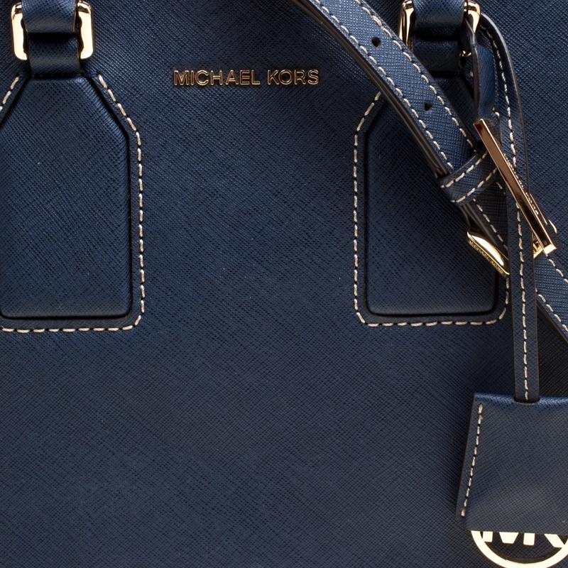 Michael Kors Blue Leather Top Handle Bag 1