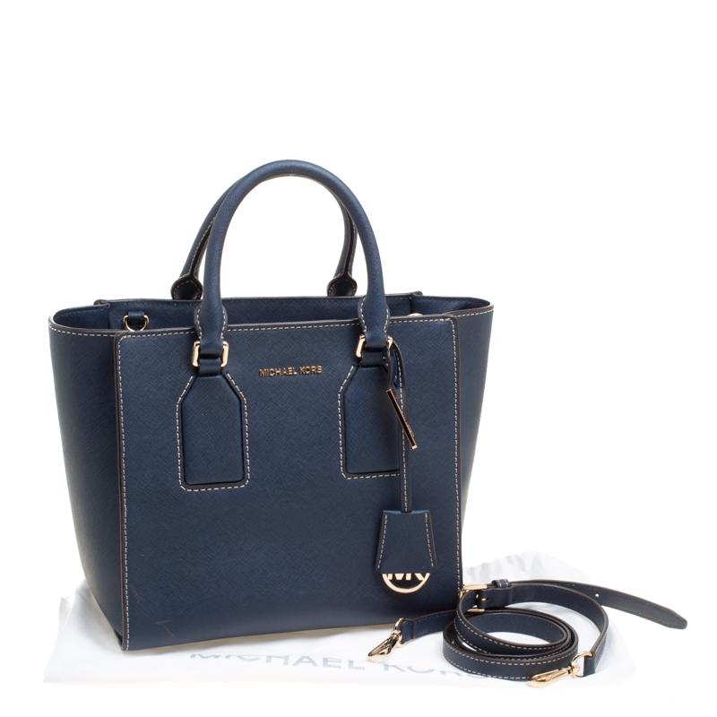 Michael Kors Blue Leather Top Handle Bag 2