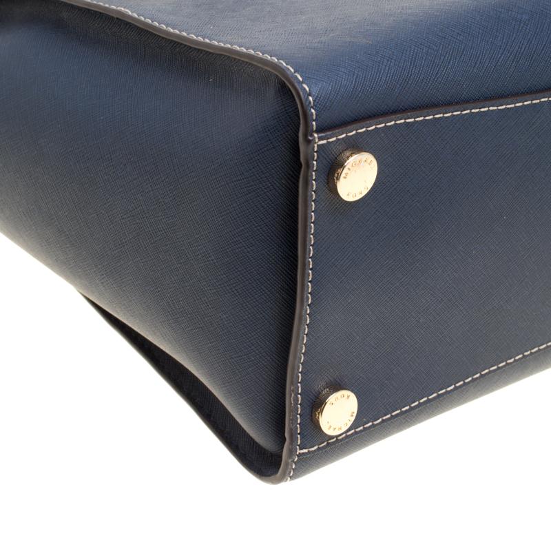 Michael Kors Blue Leather Top Handle Bag 3