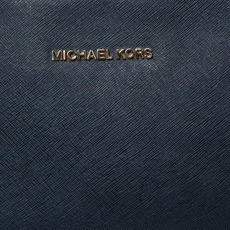 Michael Kors Light Blue Saffiano Leather Jet Set Camera Crossbody Bag Michael  Kors