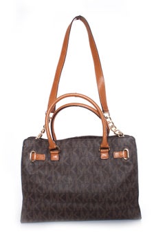 Michael Kors, brown canvas monogram shopper.