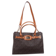 Michael Kors, brown canvas monogram shopper.