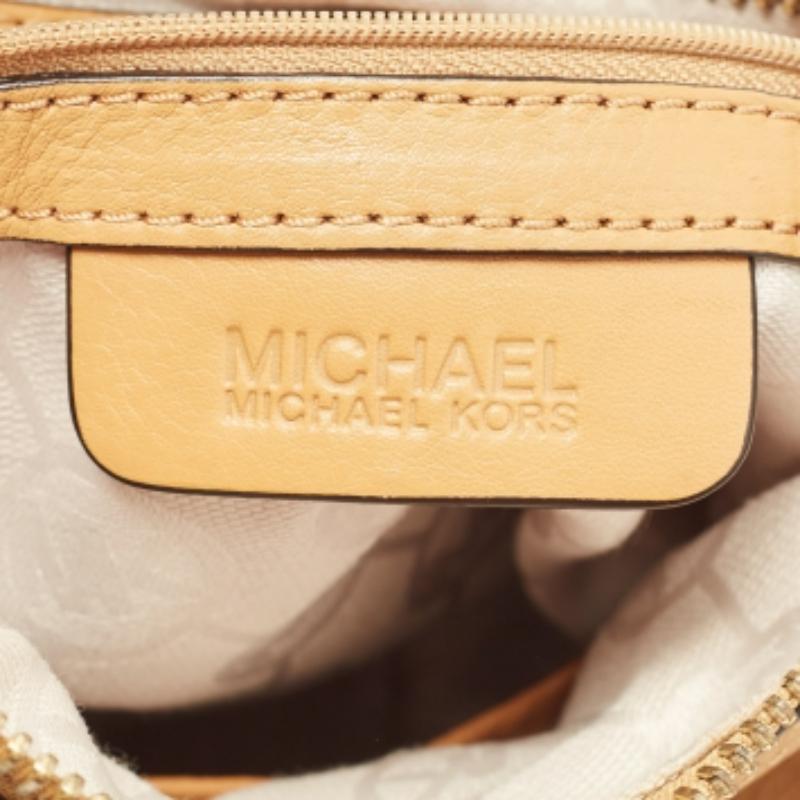 Michael Kors Hobo aus braunem Leder mit geflochtenem Griff im Angebot 5