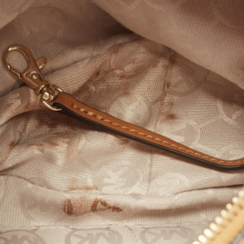 Michael Kors Hobo aus braunem Leder mit geflochtenem Griff im Angebot 3