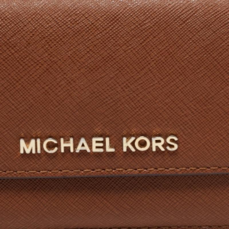 Continental en cuir marron de Michael Kors  Portefeuille en vente 5