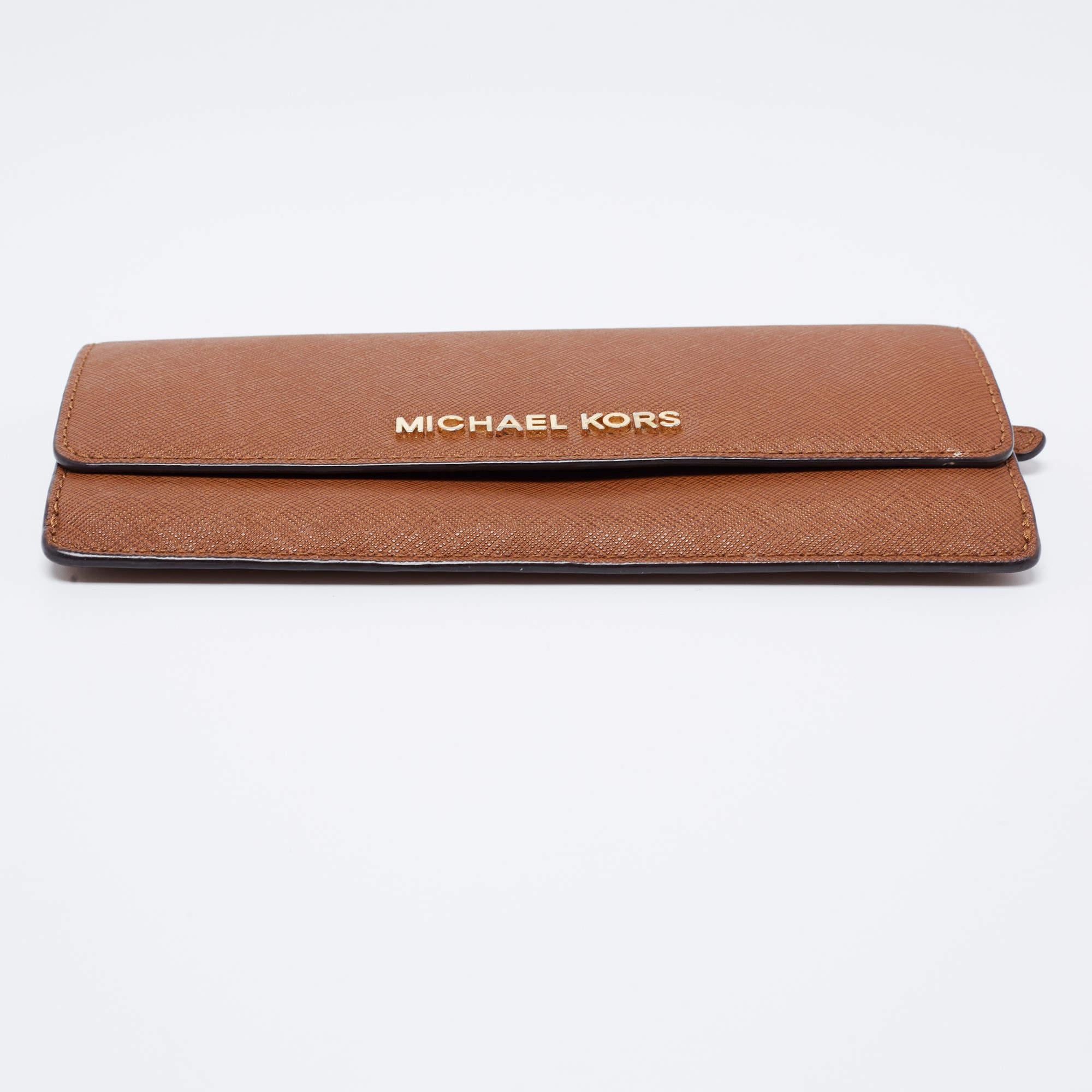 Michael Kors Brown Leather Continental Wallet 3