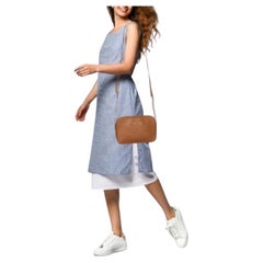 Michael Kors Brown Leather Large East West Jet Set Crossbody Bag