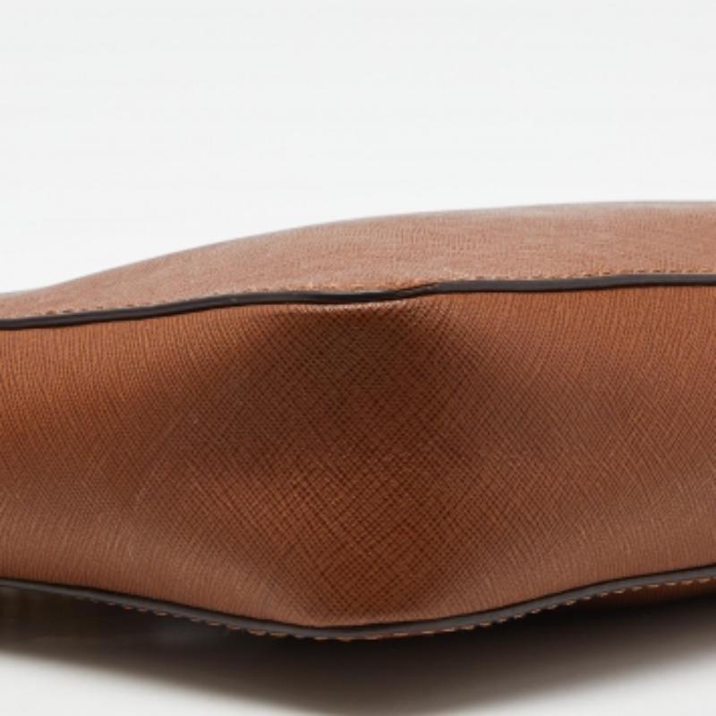 Michael Kors Brown Leder Große East West Jet Set Crossbody Tasche im Angebot 2