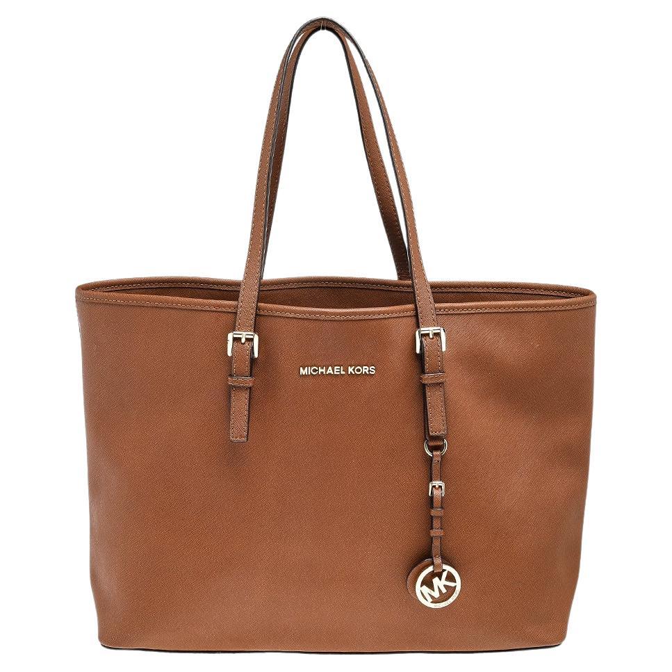 Michael Kors Green Leather Small Jet Set Travel Tote at 1stDibs