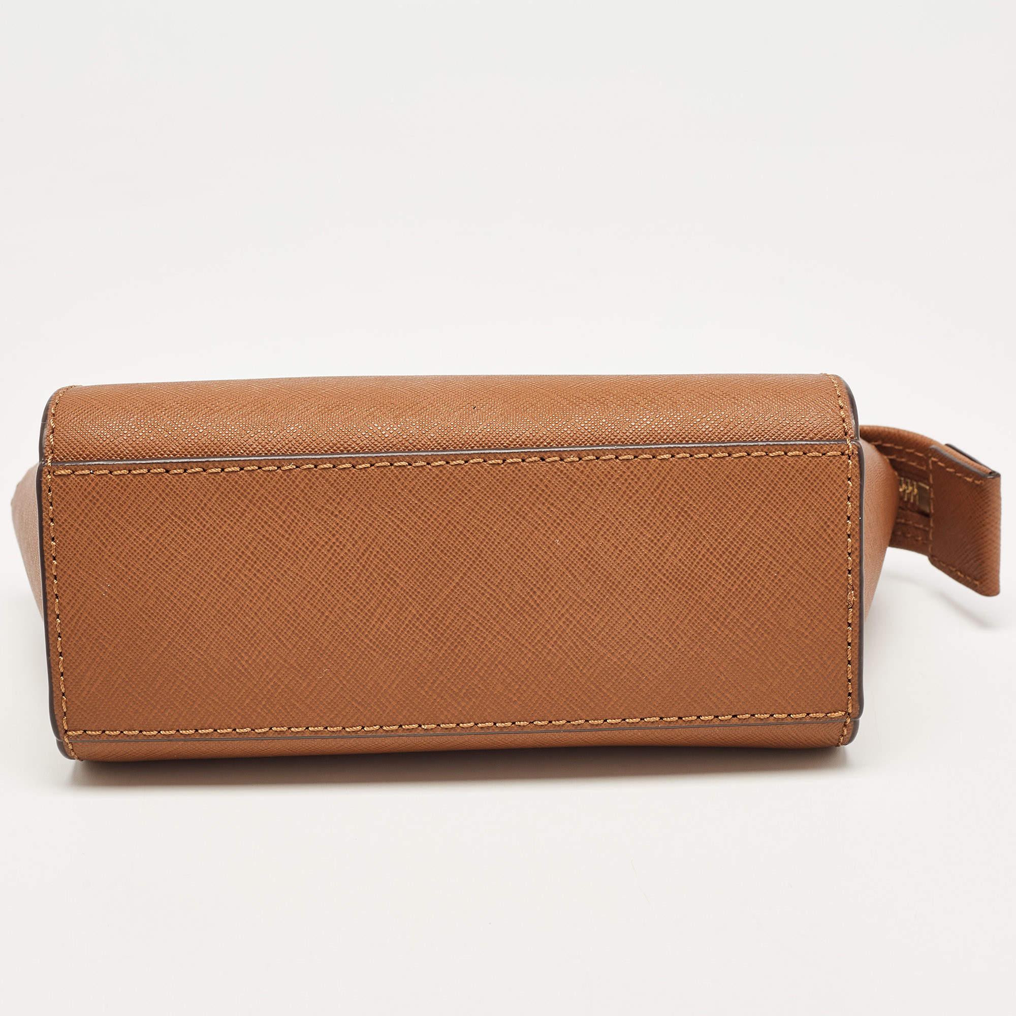 Michael Kors Brown Leather Mini Selma Crossbody Bag 1