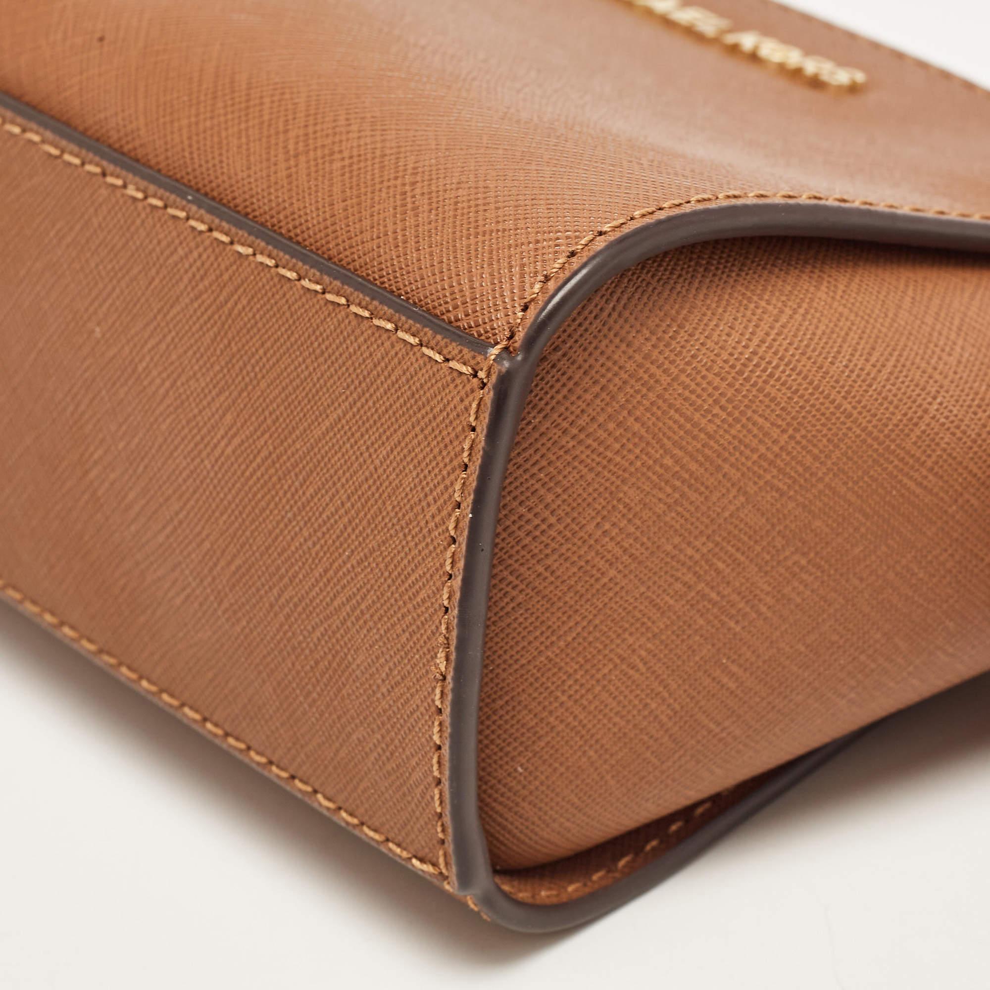 Michael Kors Brown Leather Mini Selma Crossbody Bag 4