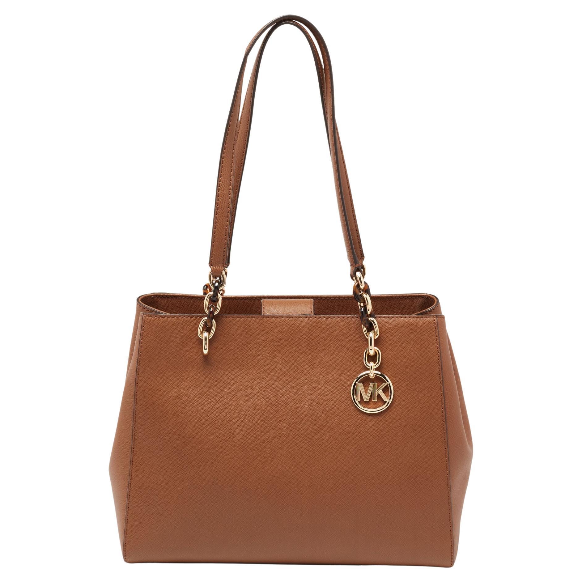 Michael Kors Navy Blue Leather Small Jet Set Travel Tote For Sale at 1stDibs