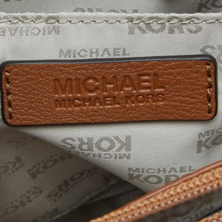 Michael Kors Tote Hamilton de piel de serpiente marrón en relieve en venta 1