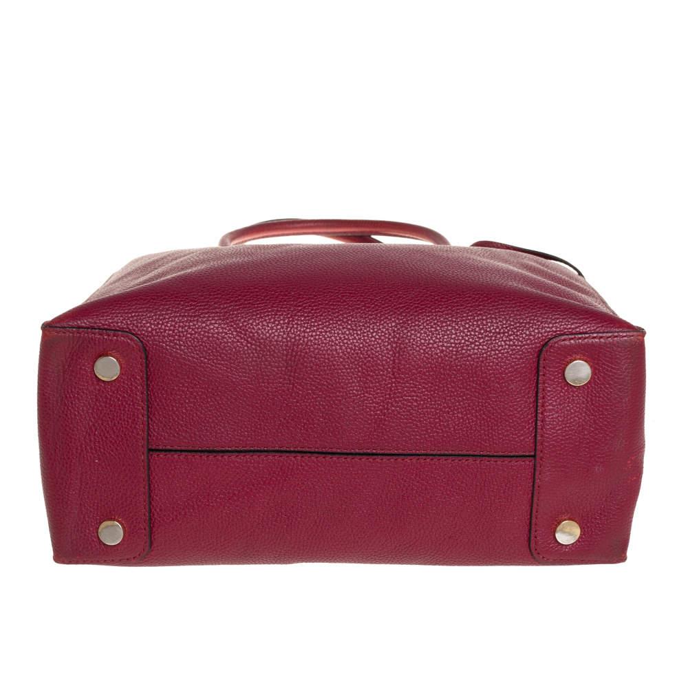 Michael Kors Tote grande Mercer in pelle martellata bordeaux 1