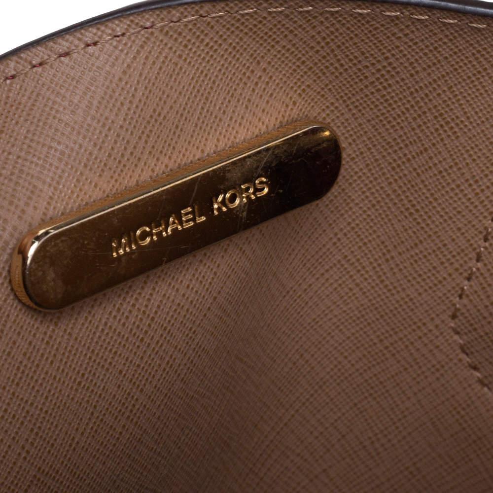 Michael Kors Tote grande Mercer in pelle martellata bordeaux 3