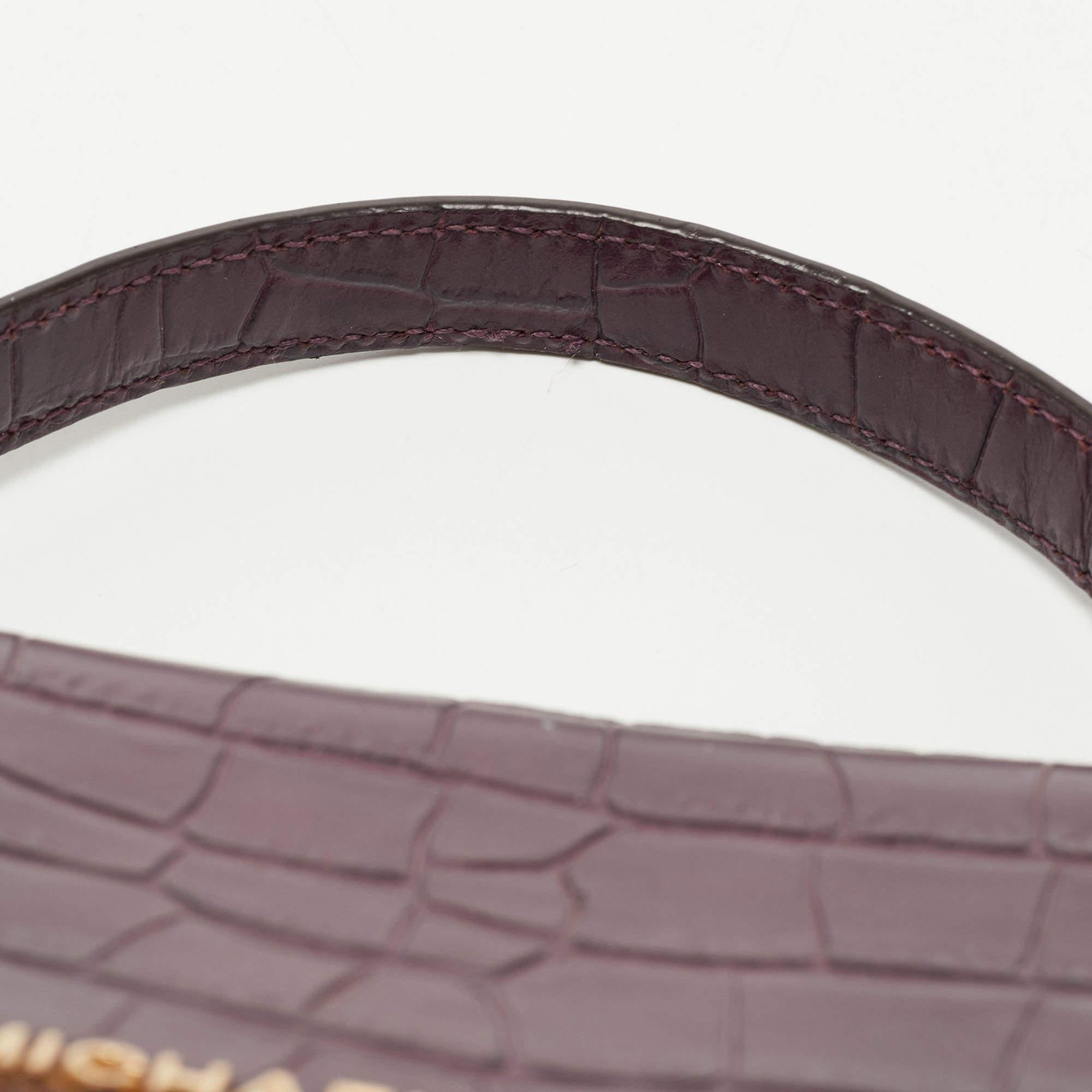 Michael Kors Burgundy Leather Karla Satchel For Sale 2