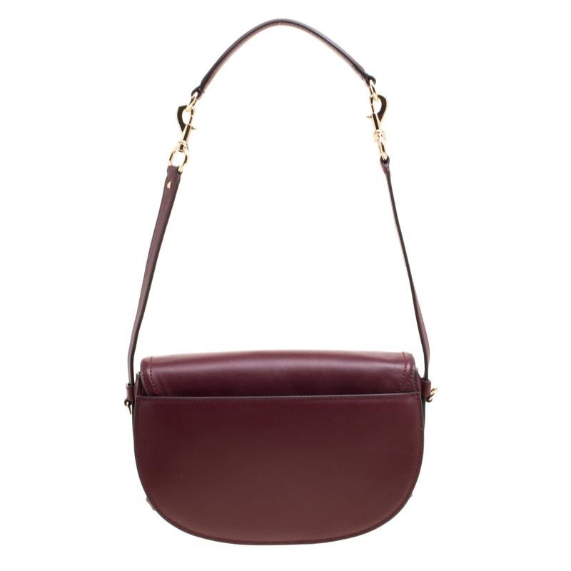 burgundy saddle bag