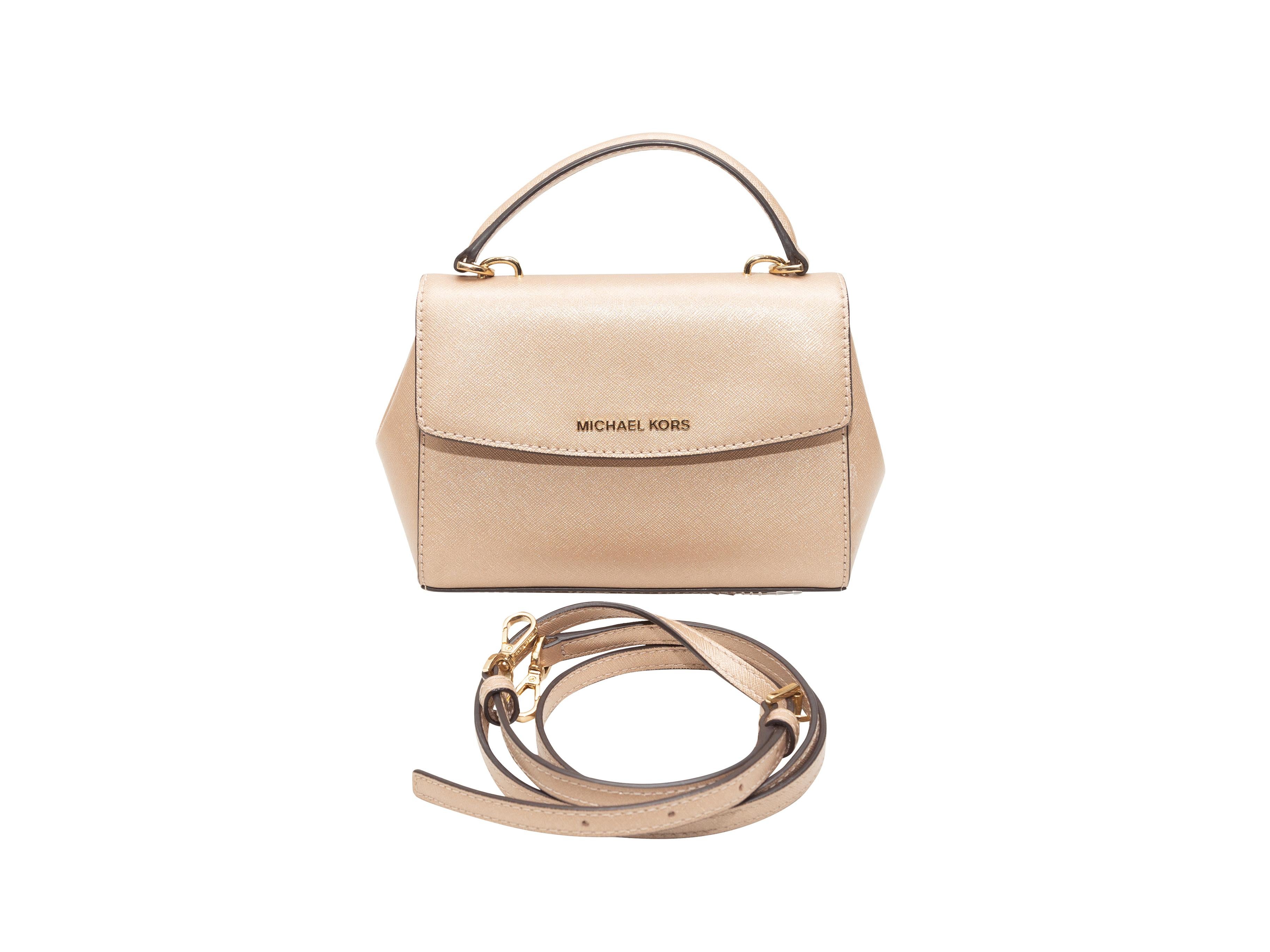 Michael Kors Champagne Leather Mini Handbag 1