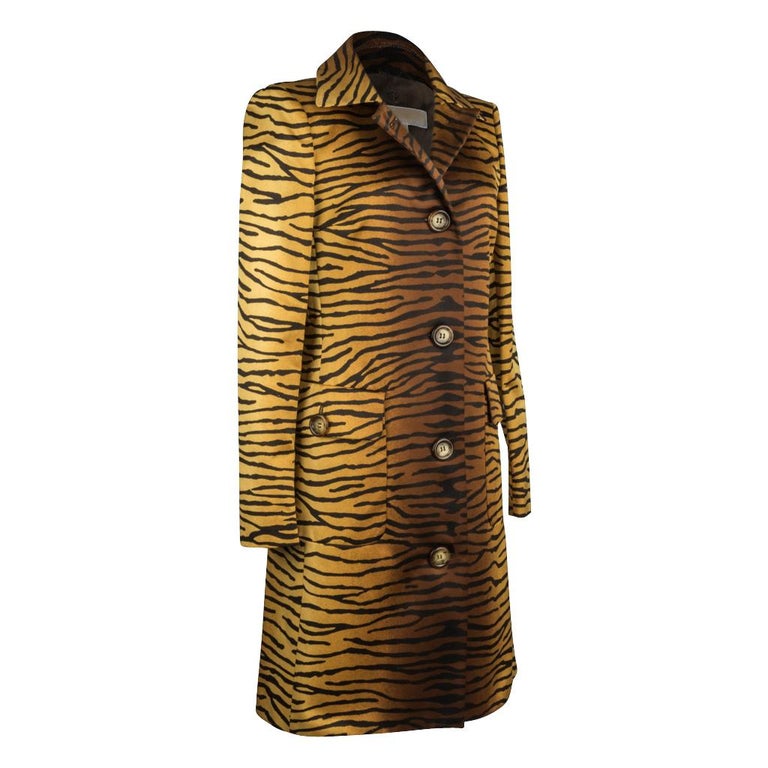 Michael Kors Coat Divine Timeless Animal Print 8 For Sale at 1stDibs |  michael kors coats sale, michael kors wool coat