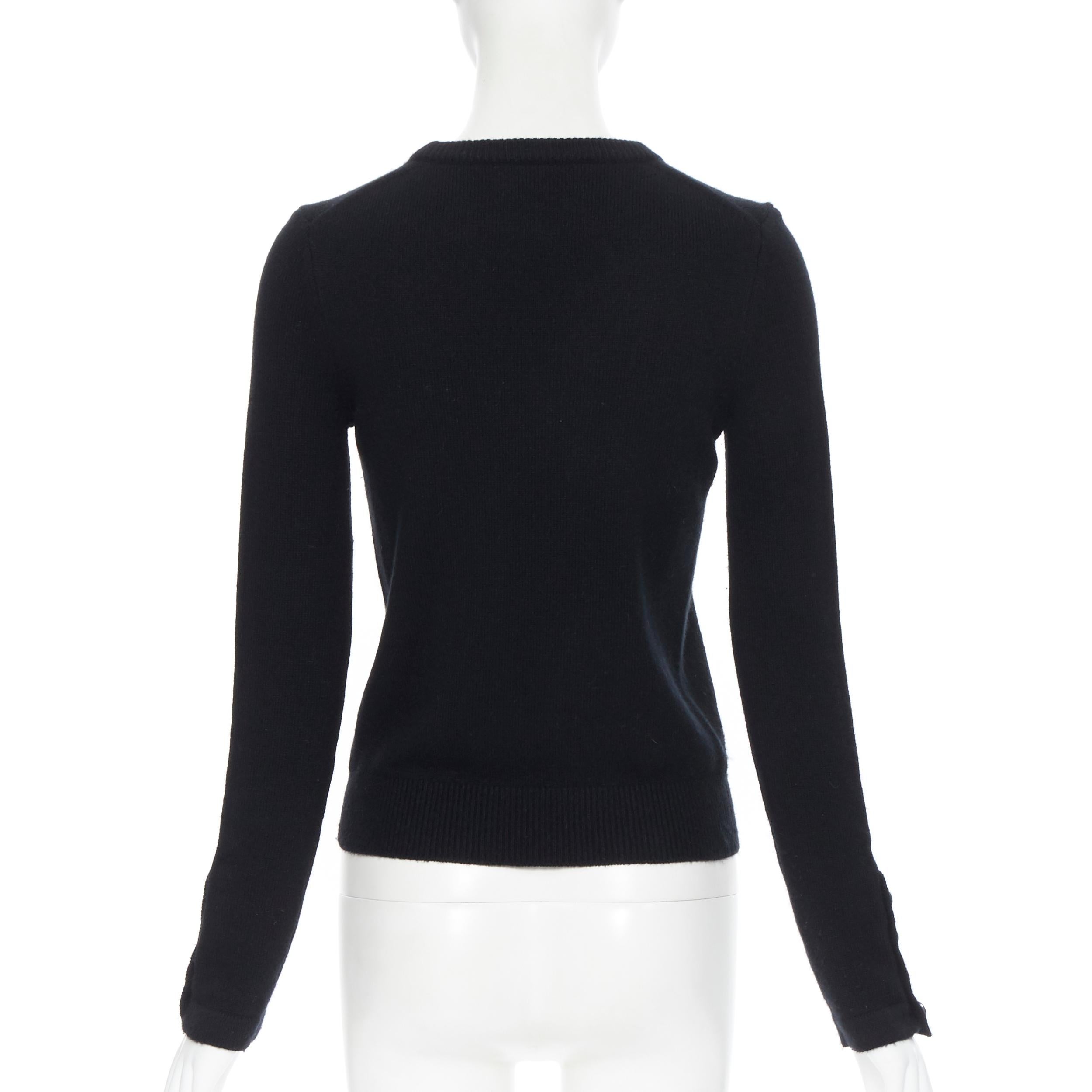Black MICHAEL KORS COLLECTION 100% cashmere black long sleeve pullover sweater XS