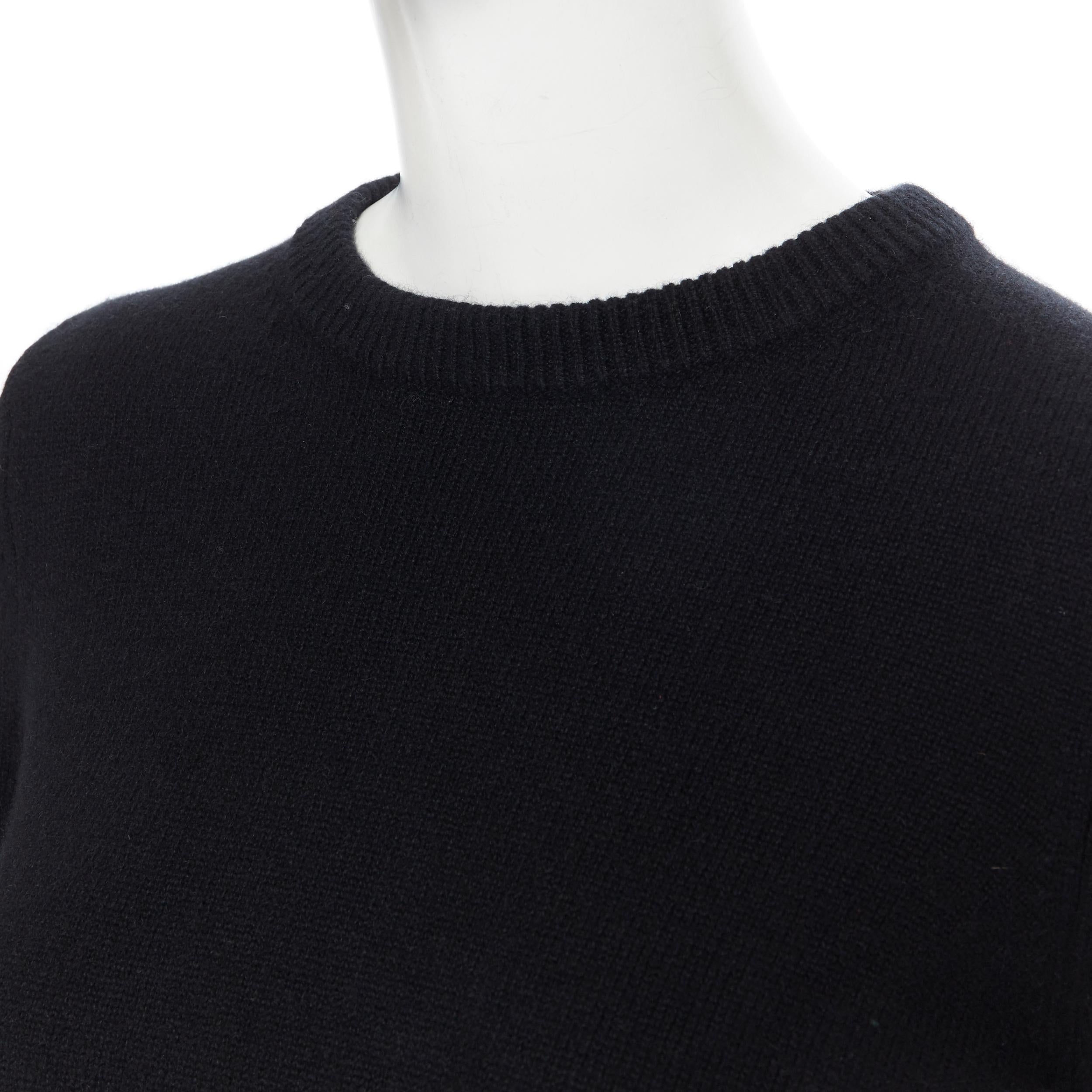 Women's MICHAEL KORS COLLECTION 100% cashmere black long sleeve pullover sweater XS