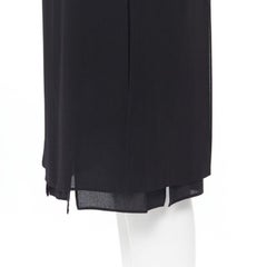 MICHAEL KORS COLLECTION  100% silk flapper hem knee length skirt US0 25"