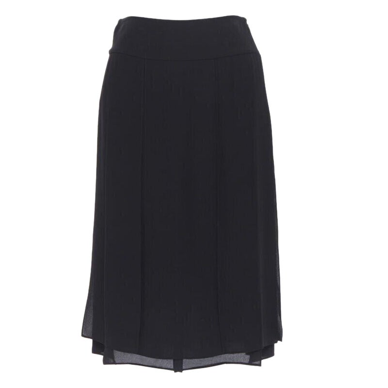 MICHAEL KORS COLLECTION  100% silk flapper hem knee length skirt US0 25"