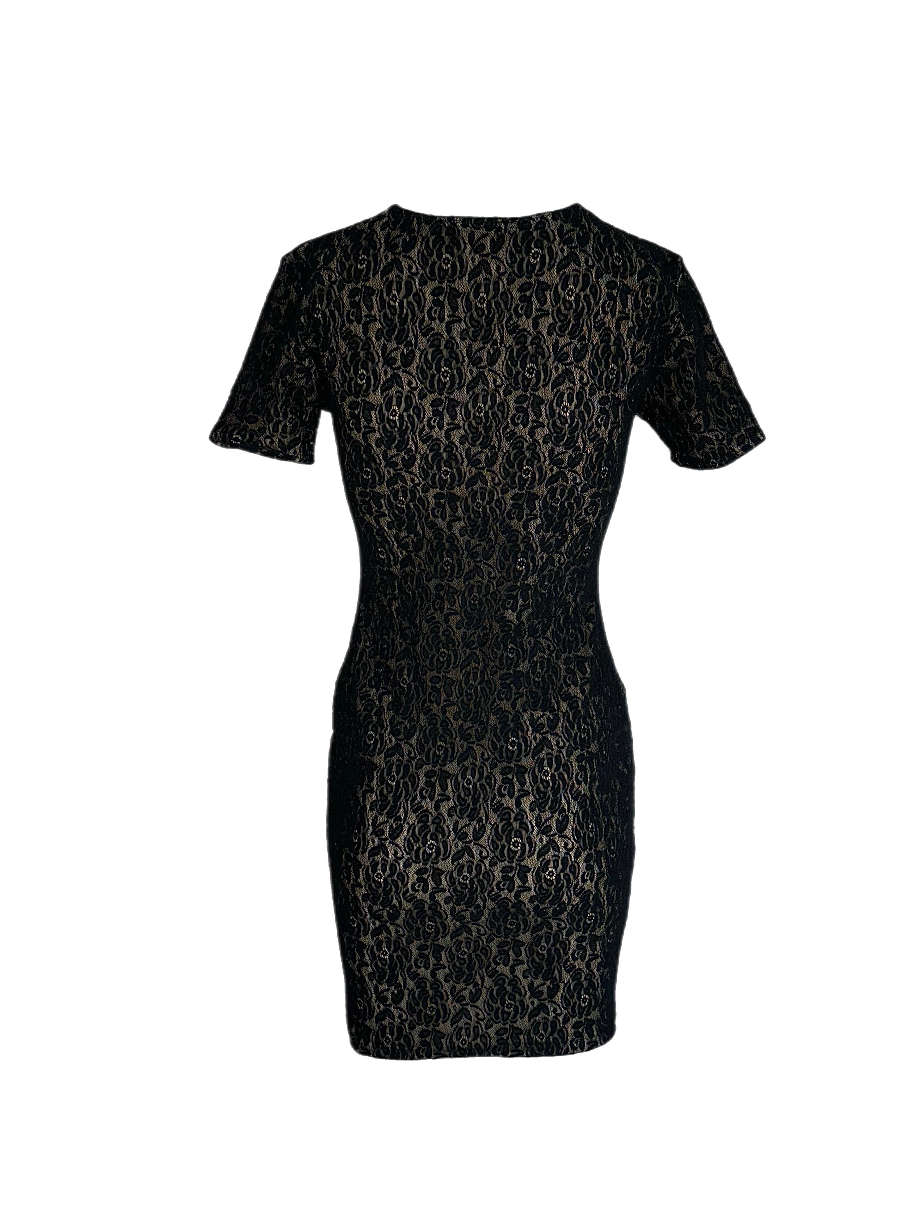 MICHAEL KORS COLLECTION Mini Vestido de Encaje Vintage 1992 en Nuevo estado para la venta en Leonardo, NJ