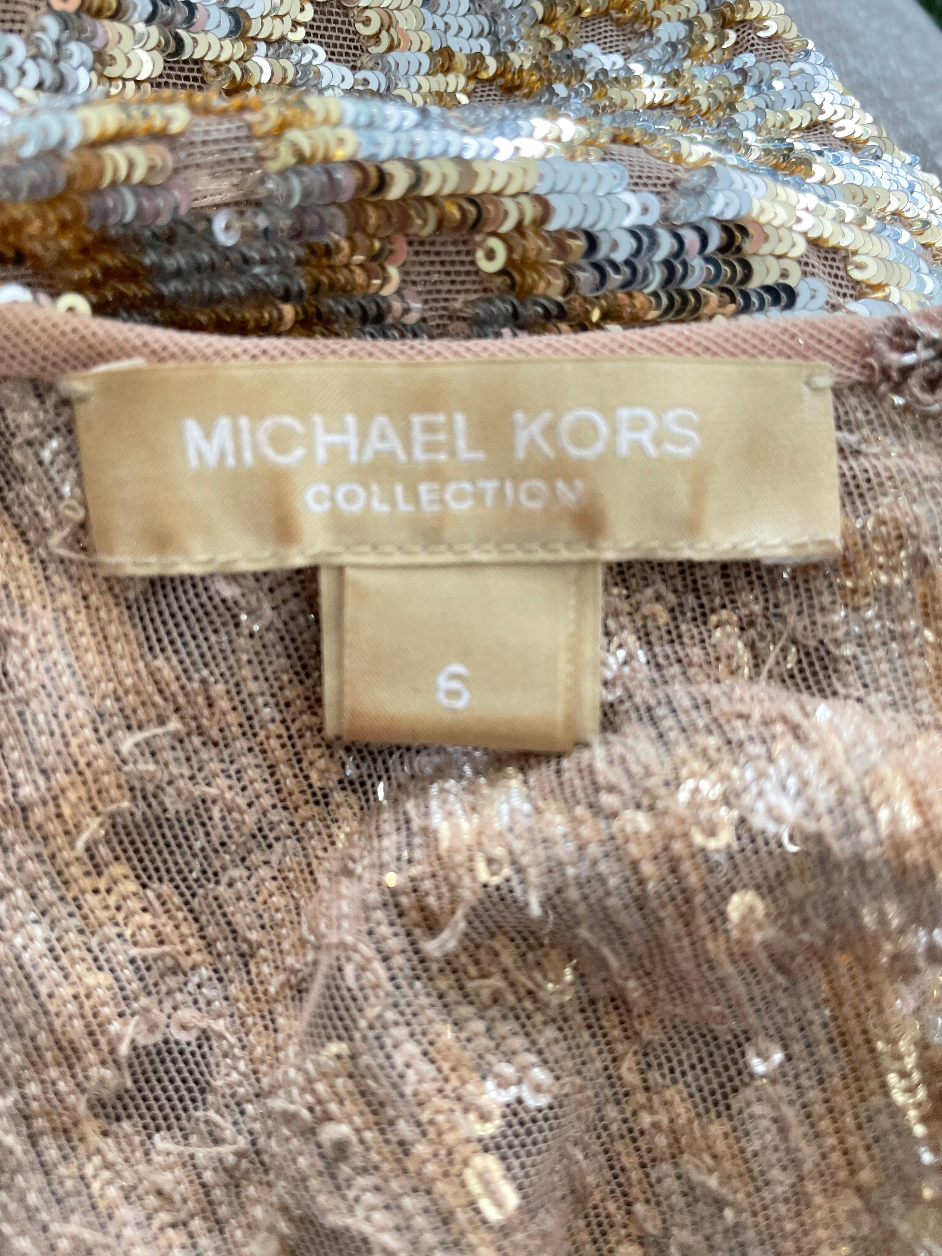 Michael Kors Collection 2015 Gold Sequin Jumpsuit 3