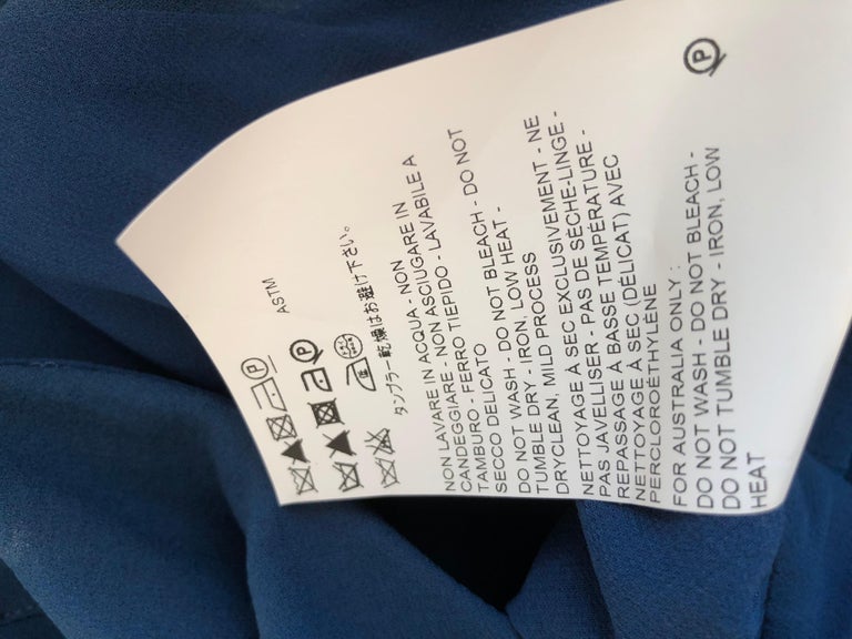 Michael Kors Collection All Silk Crepe Teal Dress (2019) - Small at 1stDibs