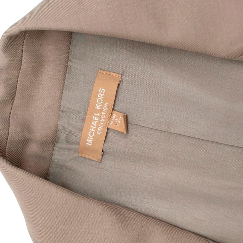 Michael Kors Collection Beige Double Breasted Blazer - Size US 2  In Excellent Condition In London, GB