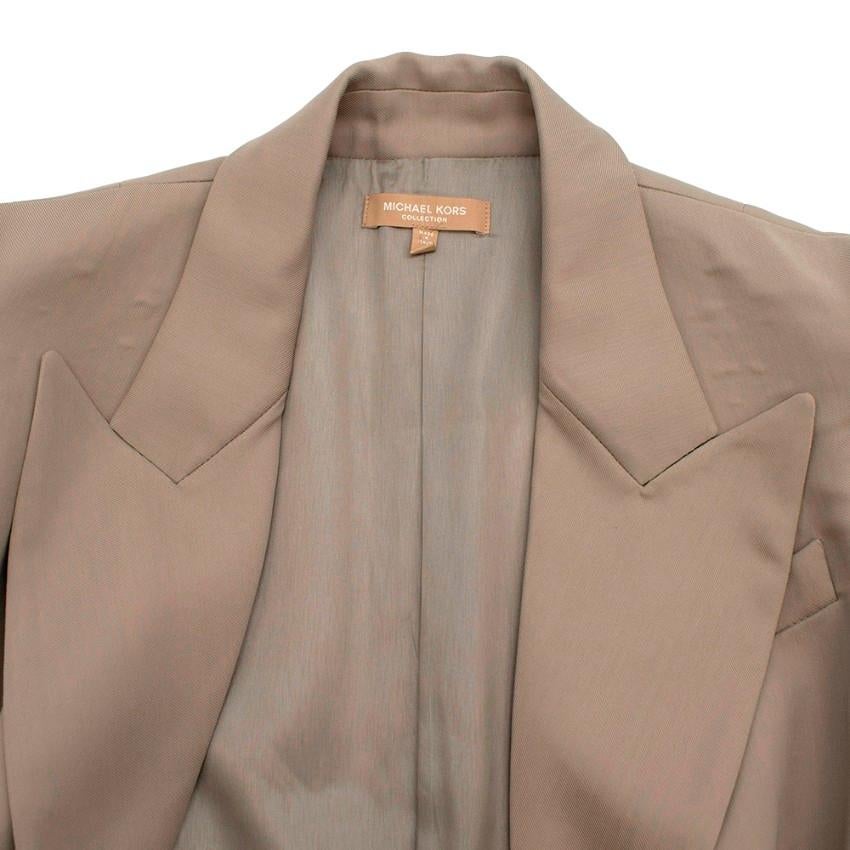 Women's or Men's Michael Kors Collection Beige Double Breasted Blazer - Size US 2 