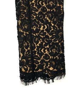 Michael Kors Collection Black and Beige Lace Skinny Pants Size 4