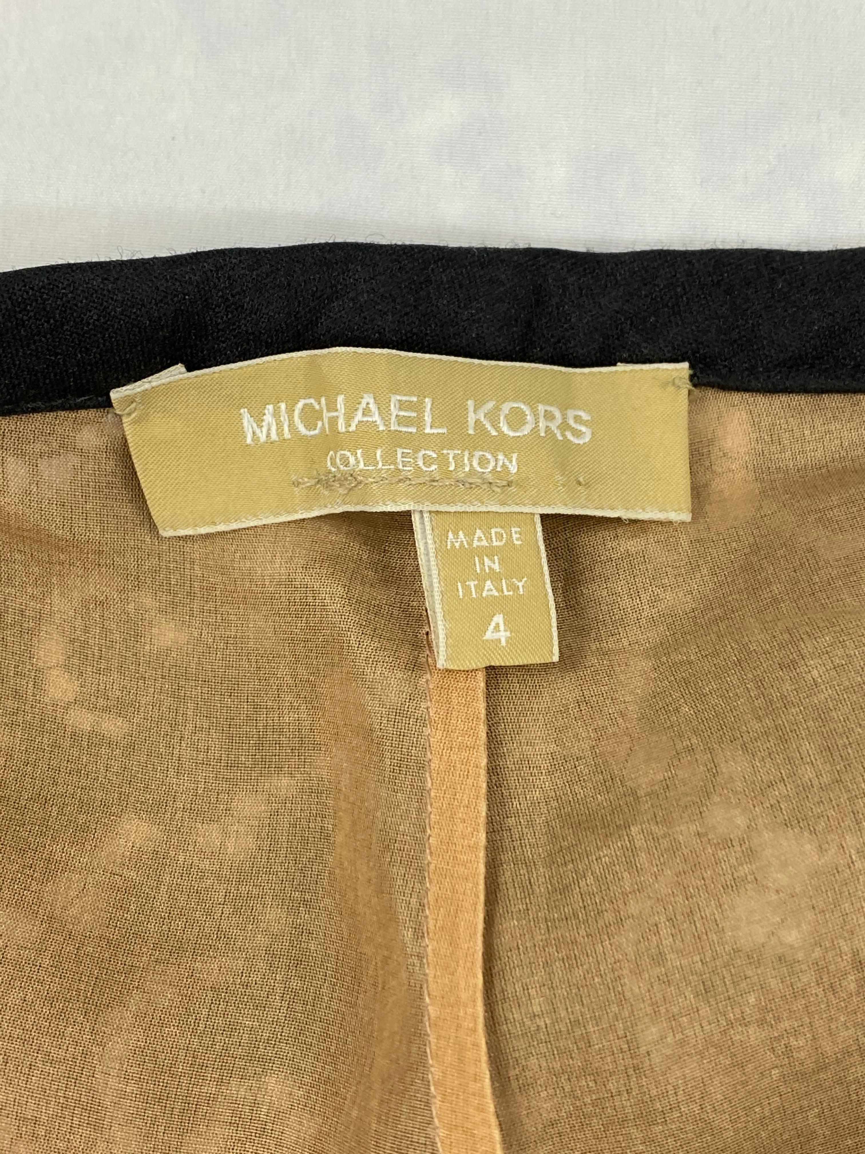 Michael Kors Collection Black and Beige Lace Skinny Pants Size 4  For Sale 1