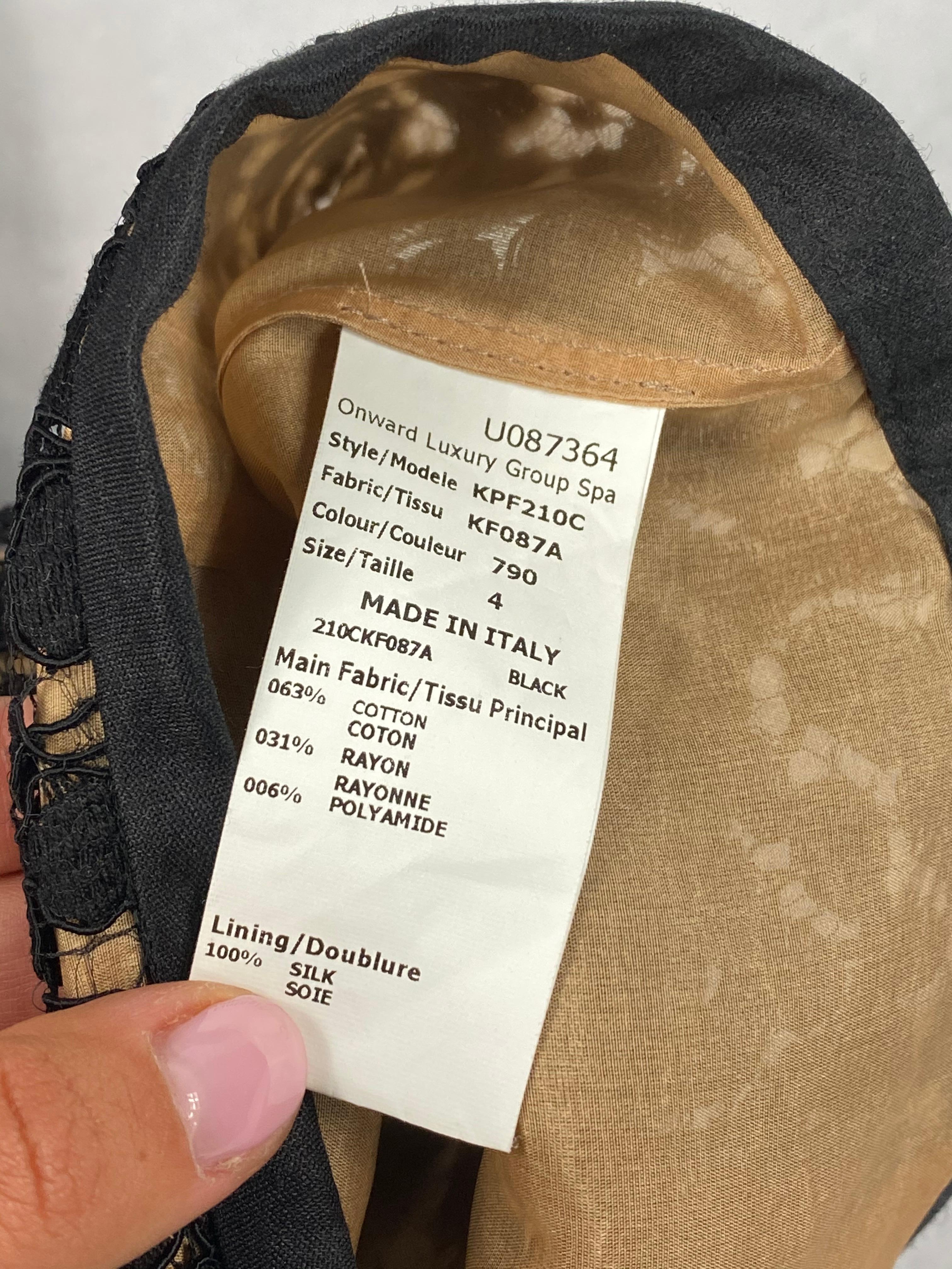 Michael Kors Collection Black and Beige Lace Skinny Pants Size 4 For Sale 2